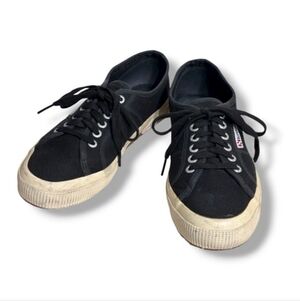 SUPERGA Black Cotu Classic Cotton Trainers Sneakers